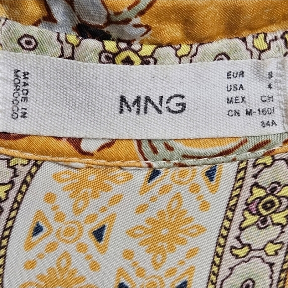 📌MNG MULTI PATTERN BUTTON DOWN SHIRT WOMEN'S SIZE 4 - Picture 7 of 7